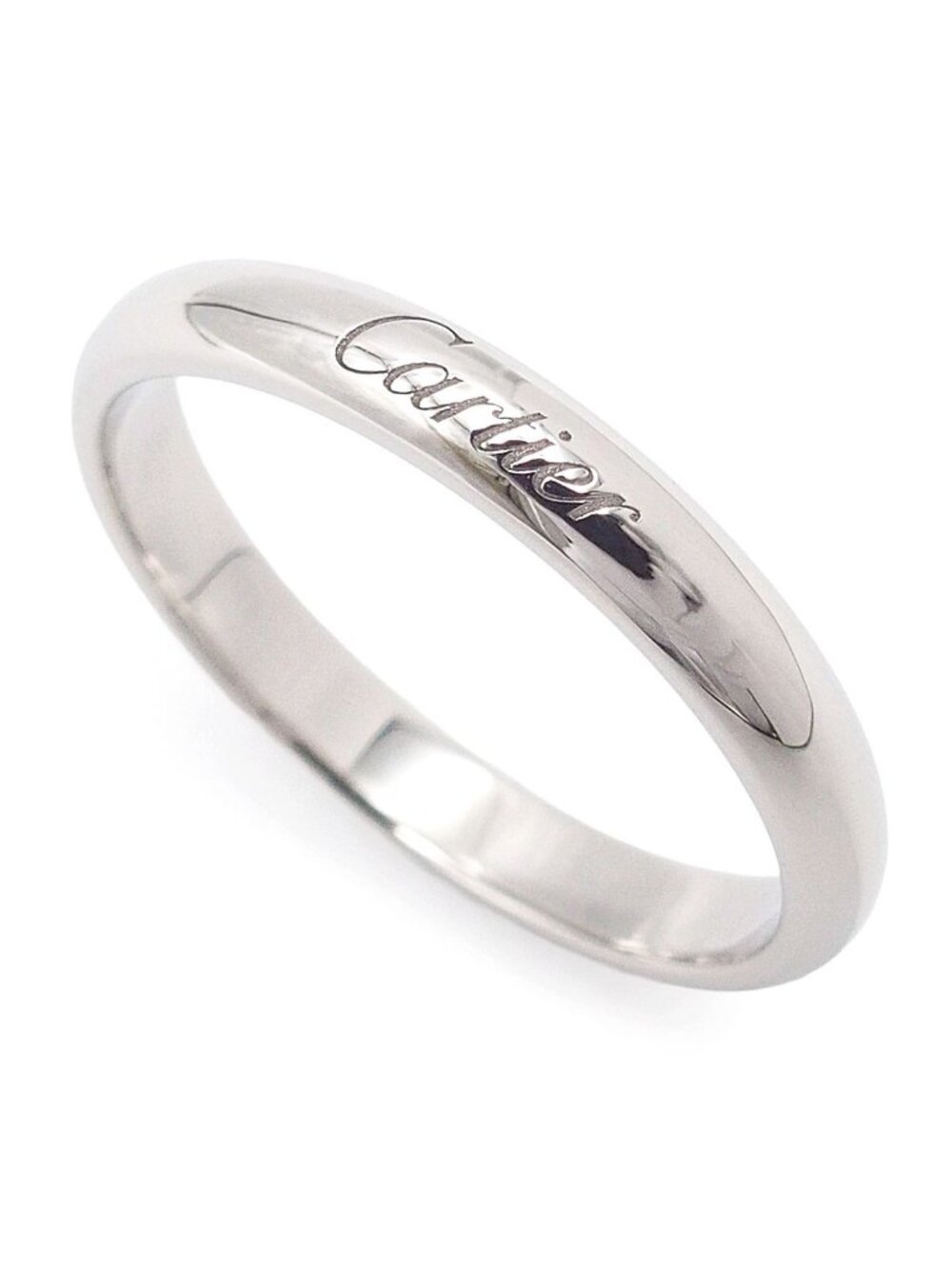 Cartier C de Cartier Wedding Band Ring Platinum 56
